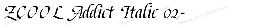 ZCOOL Addict Italic 02字体转换